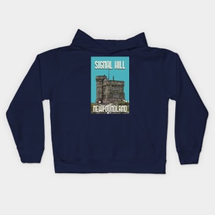 Signal Hill Vintage Poster || Newfoundland and Labrador || Gifts || Souvenirs || Clothing Kids Hoodie